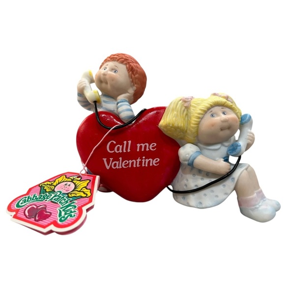 1985 Cabbage Patch Kids " Valentine Phone Call " Figurine In Box - Picture 2 of 7